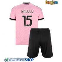 Maglie da calcio Juventus Pierre Kalulu #15 Seconda Maglia Bambino 2026-27 Manica Corta + Pantaloni corti)